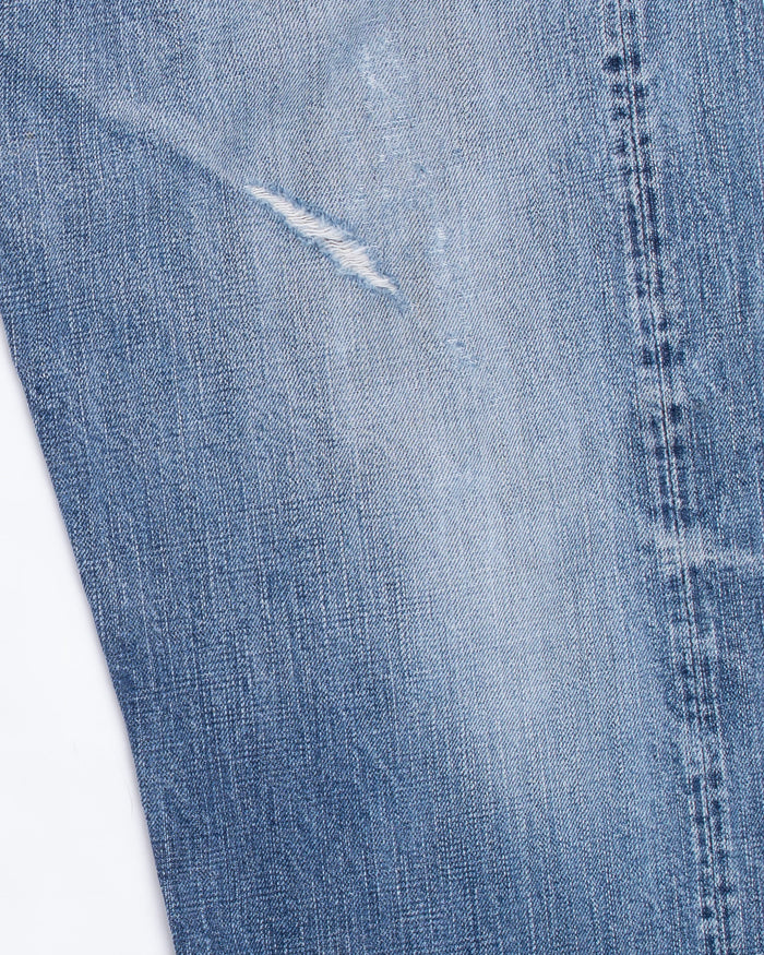 Japanese Repro Denim Jeans, 30, Pherrow's, Light Wash Blue with Distressed Details
