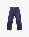Japanese Repro Denim Jeans, 32, Coal Black, Medium Wash Blue