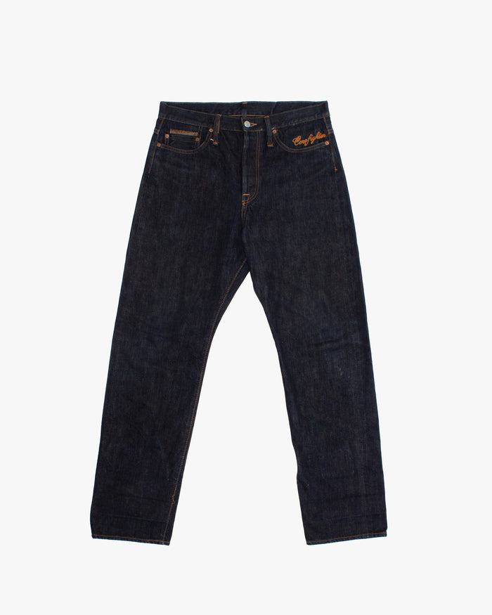 Japanese Repro Denim Jeans, 32, Core Fighter, Dark Indigo