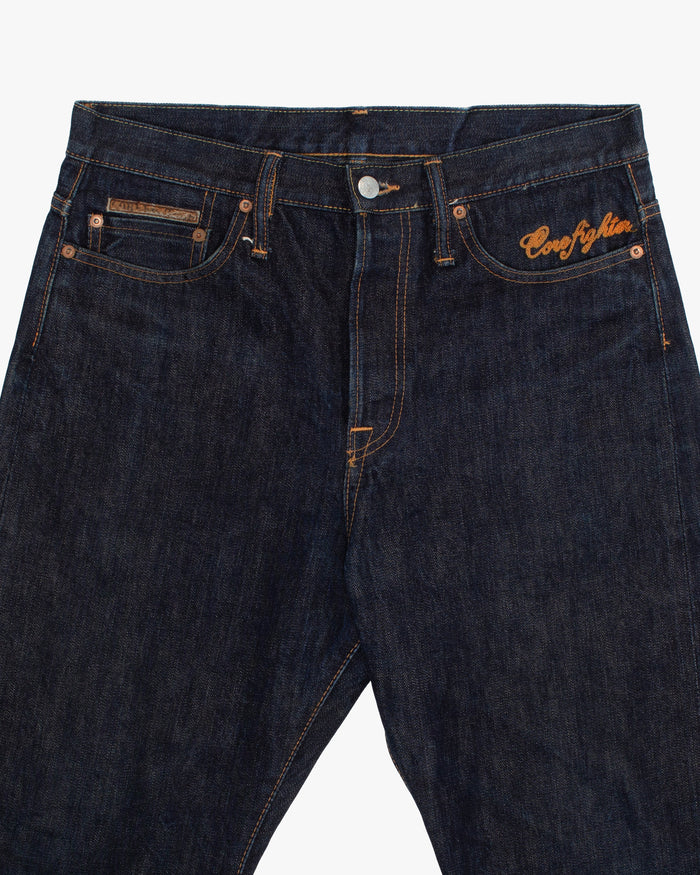 Japanese Repro Denim Jeans, 32, Core Fighter, Dark Indigo