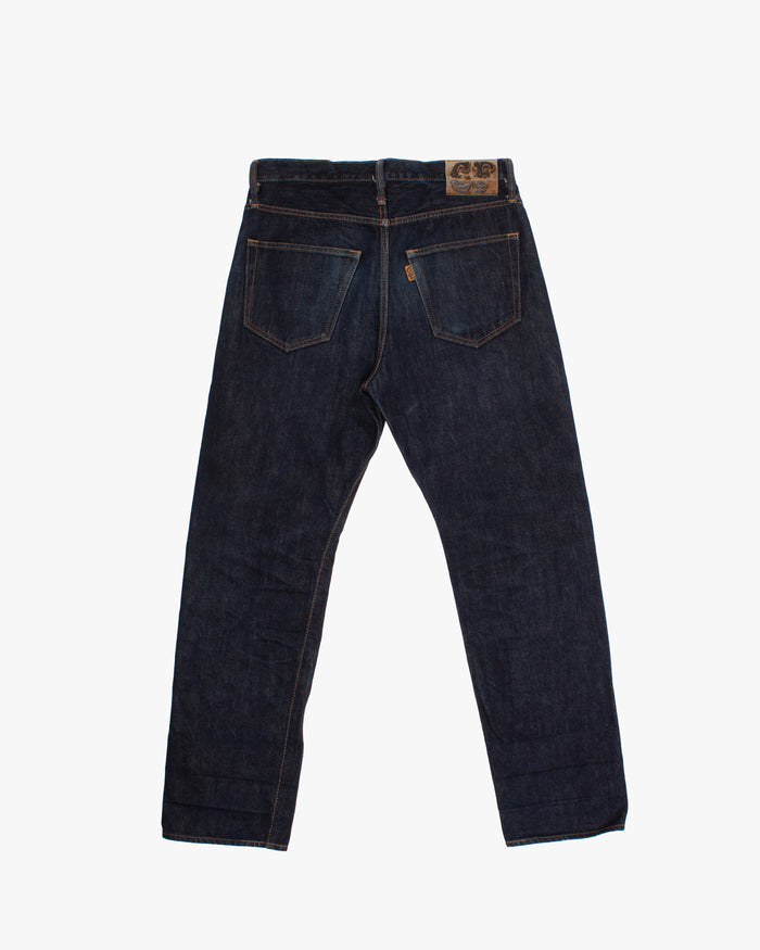 Japanese Repro Denim Jeans, 32, Core Fighter, Dark Indigo