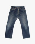 Japanese Repro Denim Jeans, 32, Flathead, Medium Wash