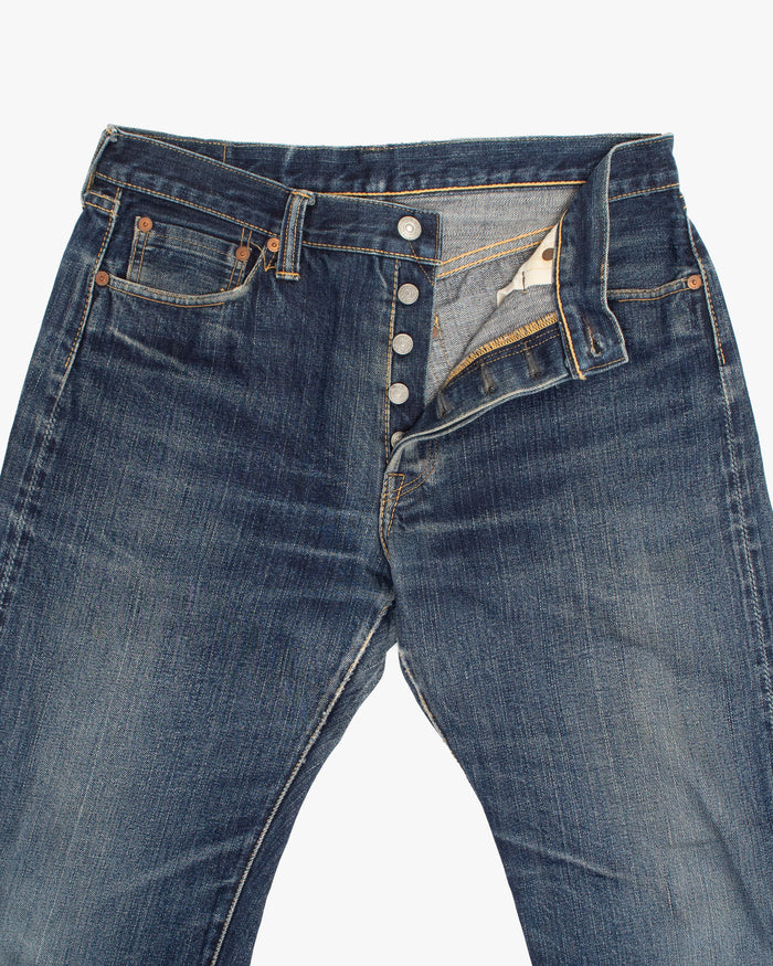 Japanese Repro Denim Jeans, 32, Flathead, Medium Wash