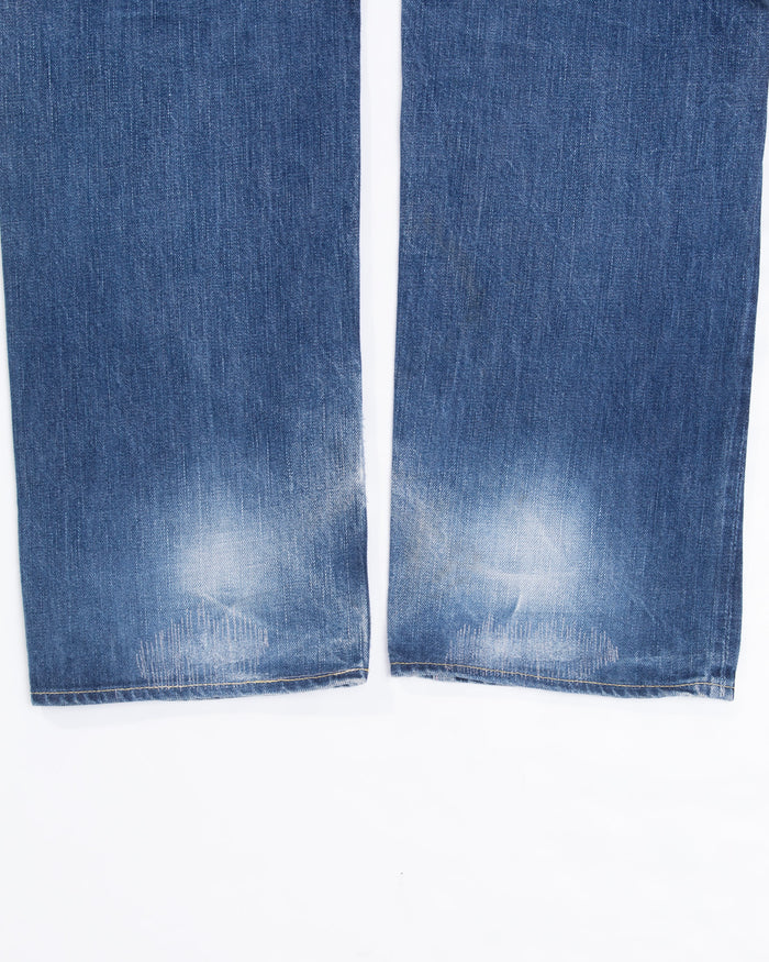 Japanese Repro Denim Jeans, 32, Japan Blue, Medium Wash Blue