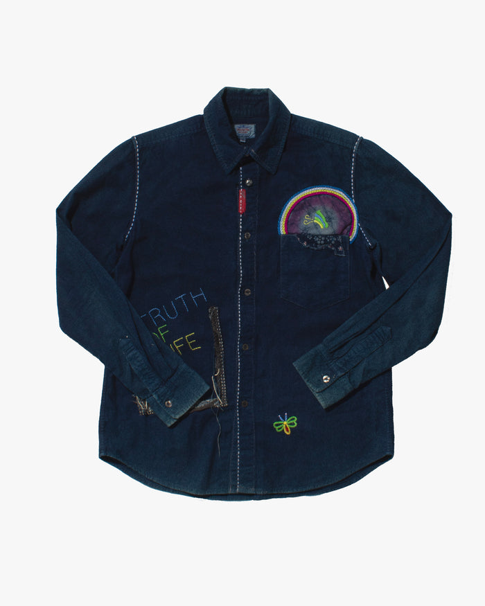 Japanese Repro Flannel Shirt, Chiang Mai Deluxe, Truth of Life - XS