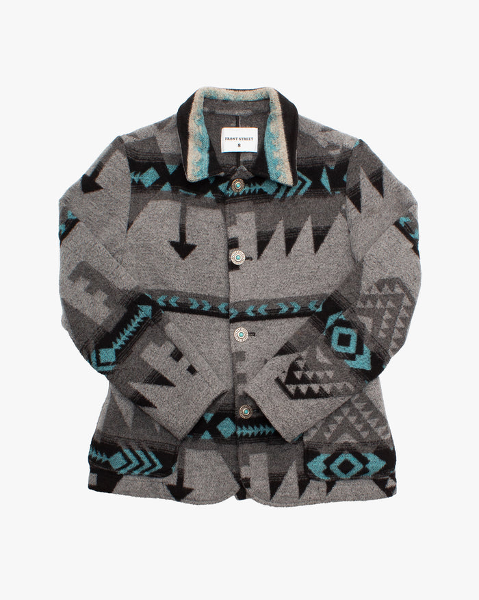 Japanese Repro Jacket, M, Front Street, Gray Multicolor