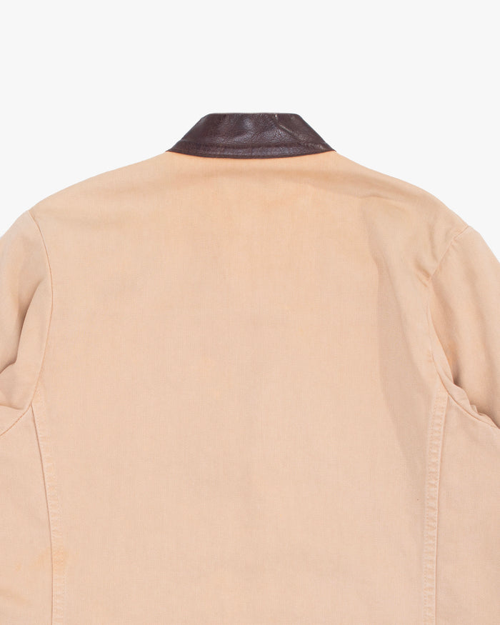 Japanese Repro Jacket, S, 45RPM, Tan with Brown Mandarin Collar