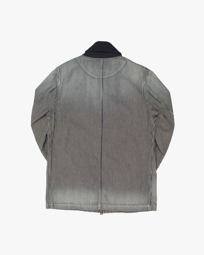 Japanese Repro Jacket, S, Duffer the Official, Off White and Pale Navy Stripe