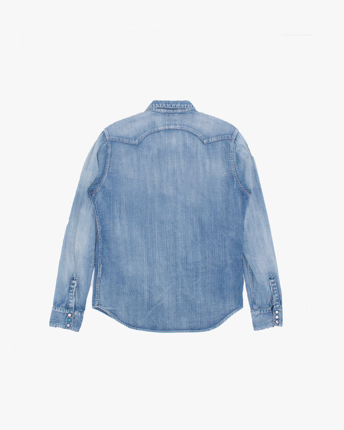 Japanese Repro Long-Sleeve Shirt, L, Gypsy & Sons, Blue