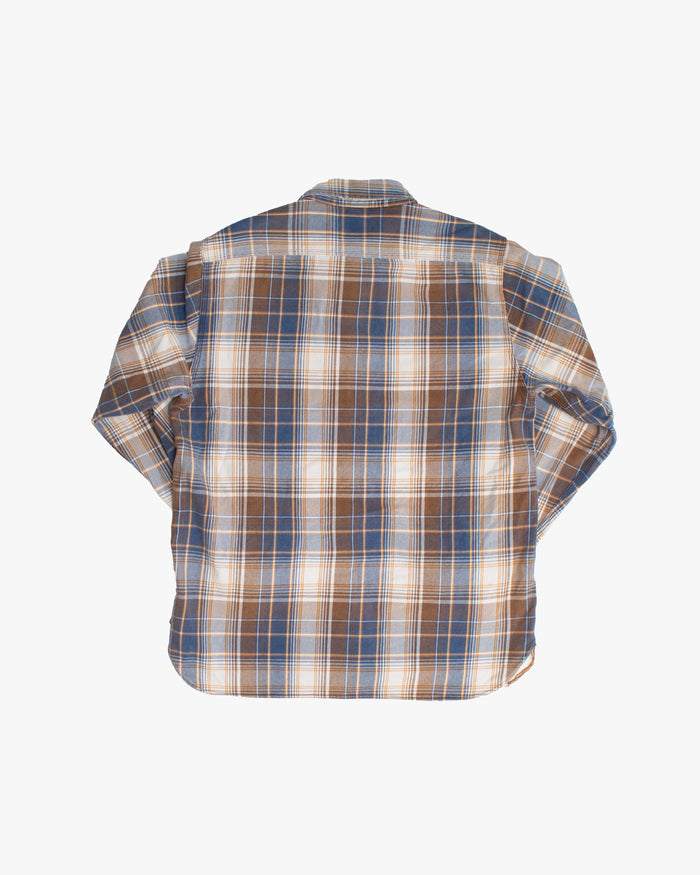 Japanese Repro Shirt, Est. L, Houston & Inc. , Indigo and Ochre Plaid
