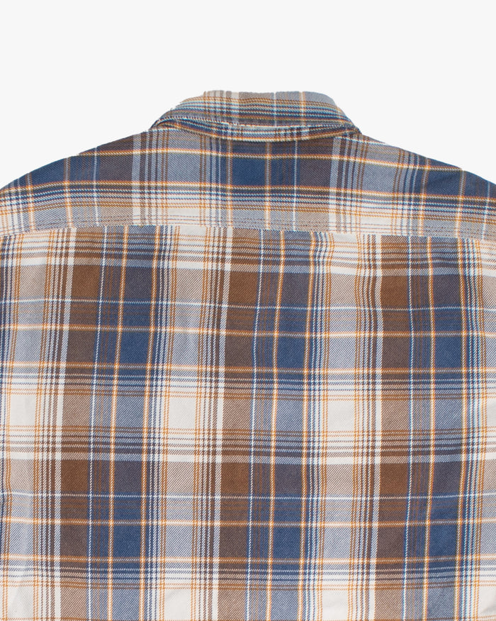 Japanese Repro Shirt, Est. L, Houston & Inc. , Indigo and Ochre Plaid