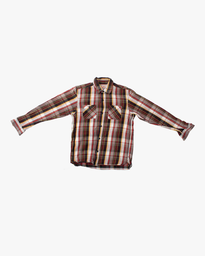 Japanese Repro Shirt, Est. L , Houston & Inc., Red and Black Plaid