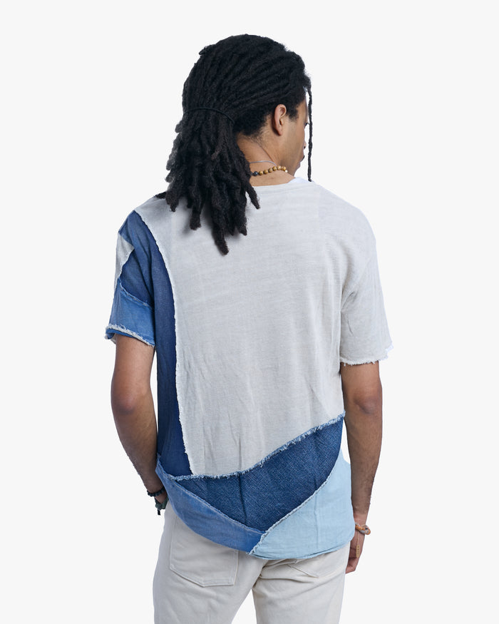 Japanese Repro Shirt, Kapital, L, White with Blue Patch