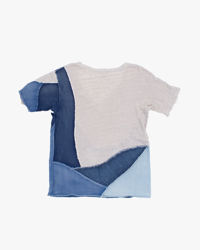 Japanese Repro Shirt, Kapital, L, White with Blue Patch