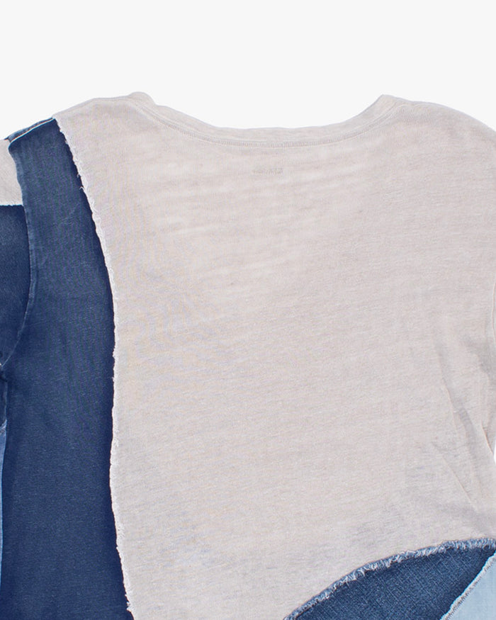 Japanese Repro Shirt, Kapital, L, White with Blue Patch