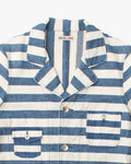 Japanese Repro Shirt, M, Gaijin Made, Blue and White Striped