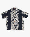 Japanese Repro, Short Sleeve Aloha Shirt, Sun Surf, Navy with Fish - M