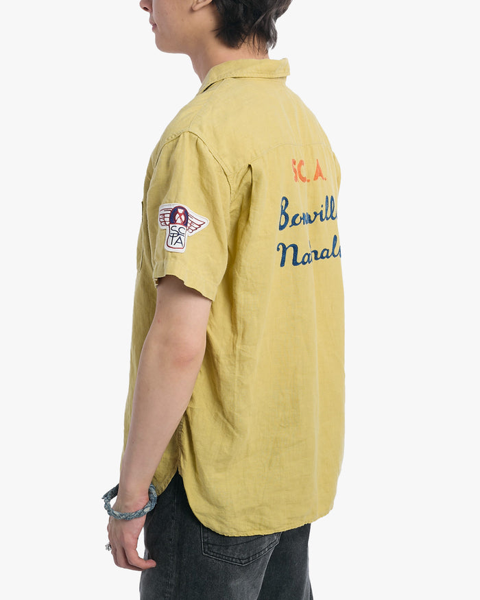 Japanese Repro Short-Sleeve Shirt, XL, Pherrow's, Bonnerville Nationals on Light Yellow