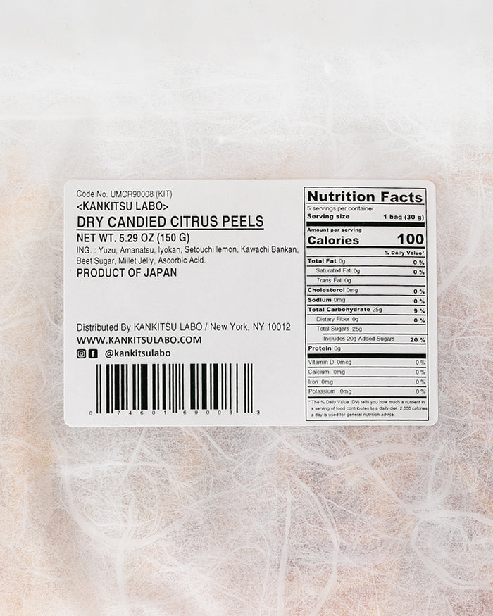 Kankitsu Labo, Dry Candied Japanese Citrus Peel, Variety Pack