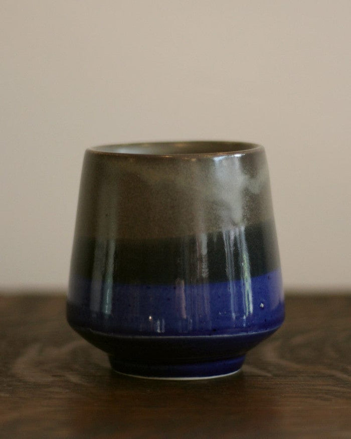 Kelly Pottery Yunomi, Dipped Dark Blue