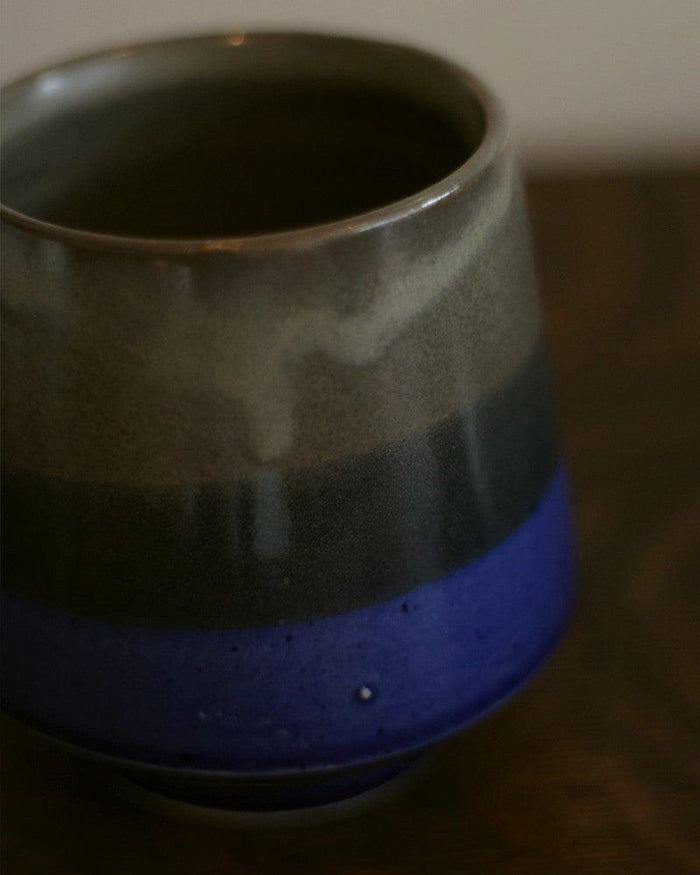 Kelly Pottery Yunomi, Dipped Dark Blue