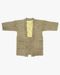 Kiriko Custom, Altered Haori Jacket, Full Shibori, Abstract Green Field