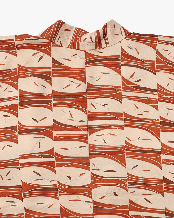 Kiriko Custom, Altered Haori Jacket, Orange Toned Leaves and Branches