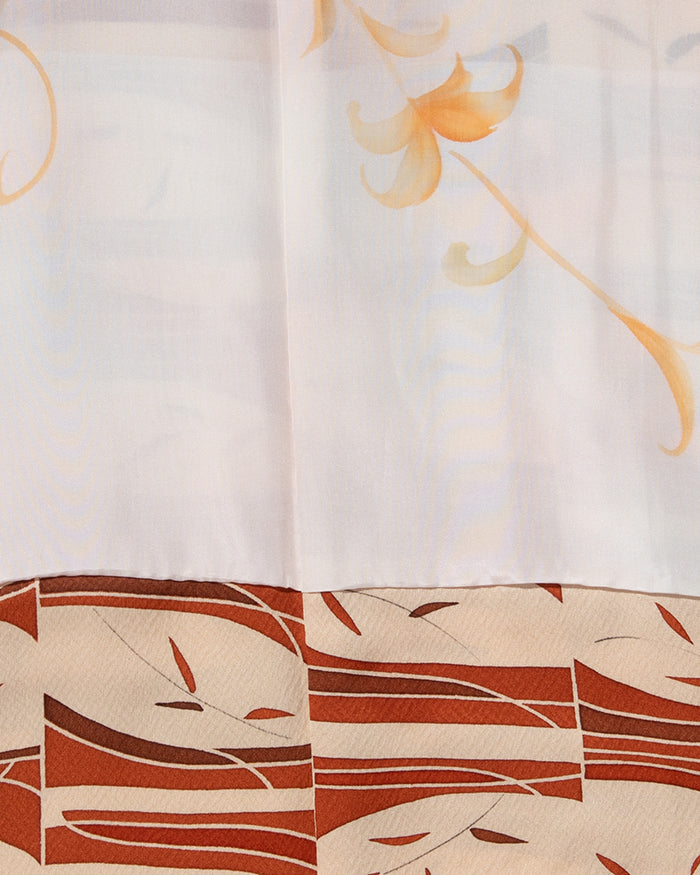 Kiriko Custom, Altered Haori Jacket, Orange Toned Leaves and Branches