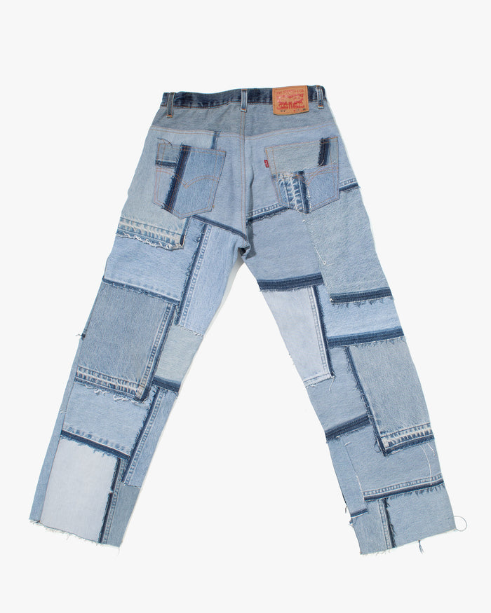 Kiriko Custom Jeans, Vintage Patchwork Denim, Levi's - 34