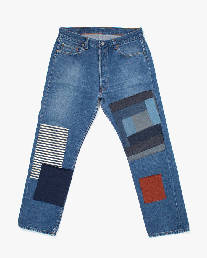 Kiriko Custom Patched Denim Jeans, 1