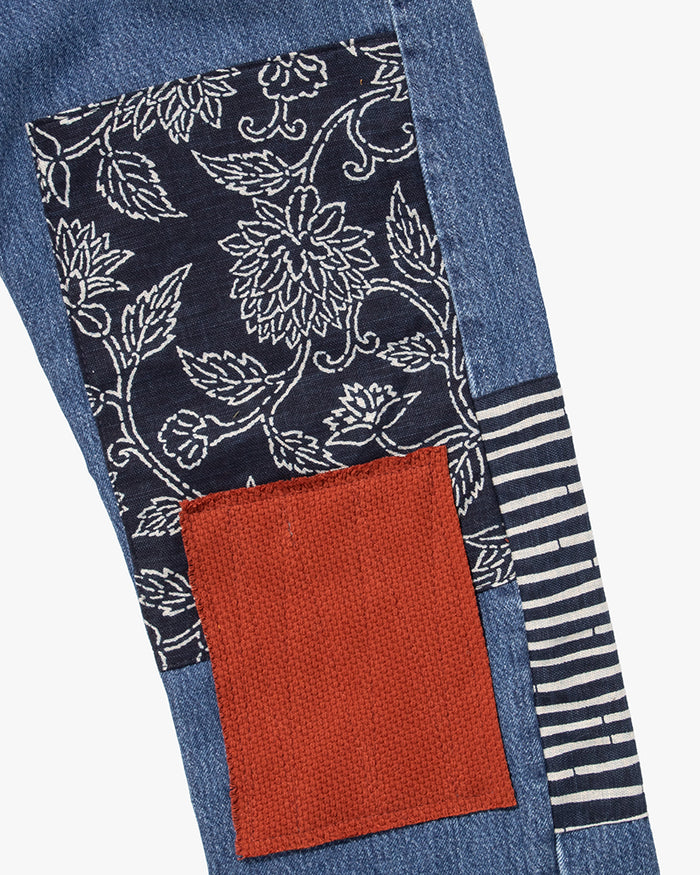 Kiriko Custom Patched Denim Jeans, Levi's Brand, 10