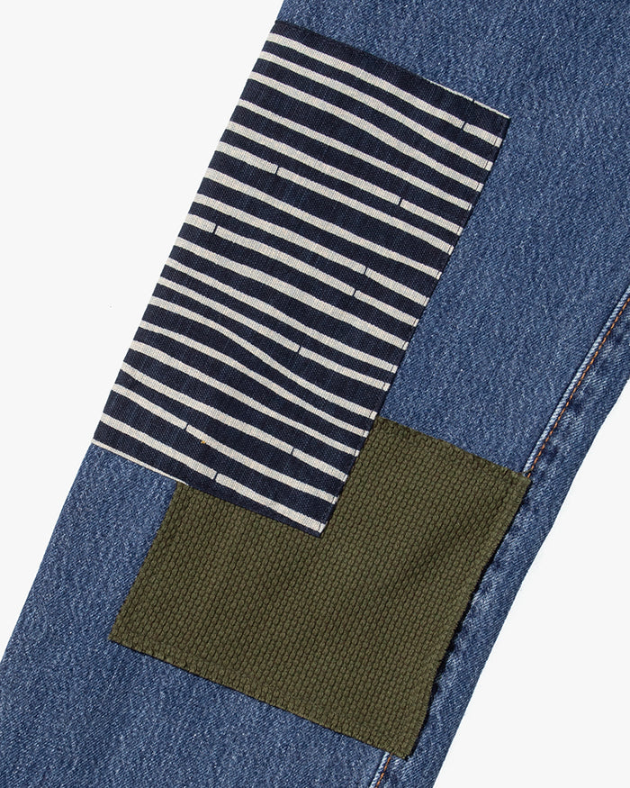 Kiriko Custom Patched Denim Jeans, Levi's Brand, 10