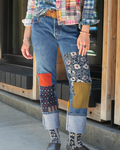 Kiriko Custom Patched Denim Jeans, Levi's Brand, 11