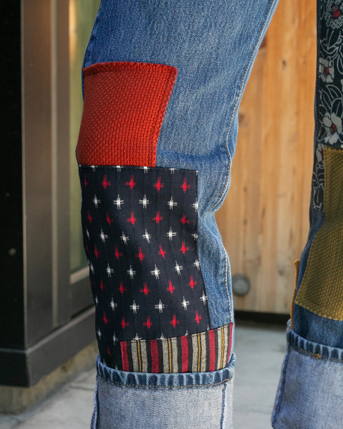 Kiriko Custom Patched Denim Jeans, Levi's Brand, 11
