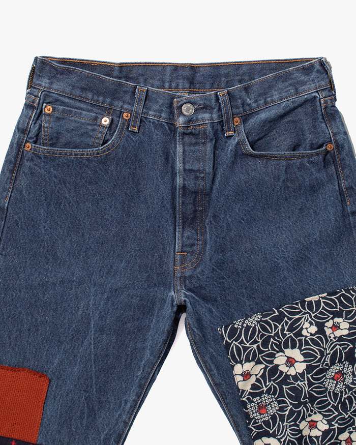 Kiriko Custom Patched Denim Jeans, Levi's Brand, 11