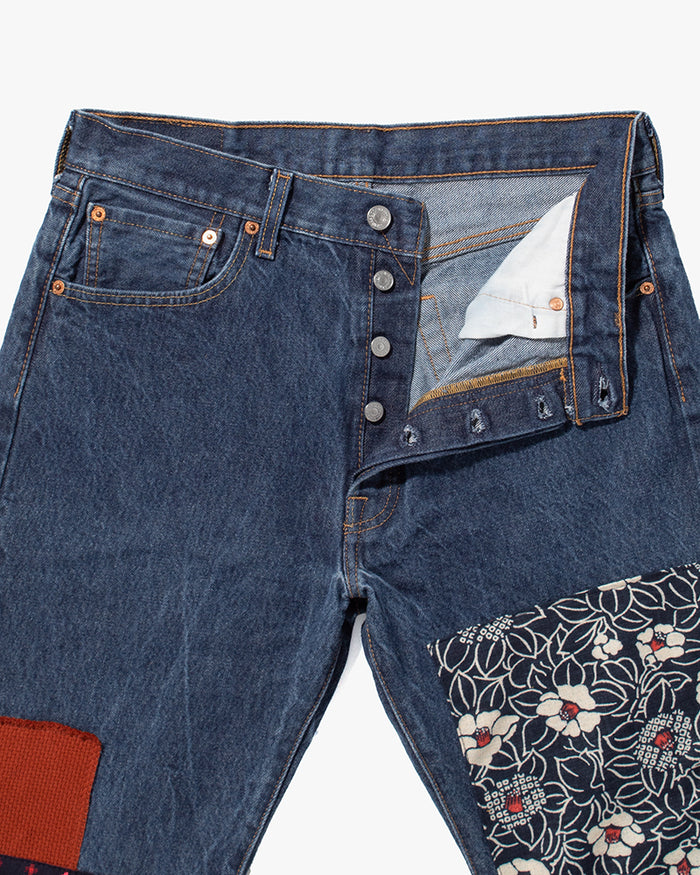 Kiriko Custom Patched Denim Jeans, Levi's Brand, 11