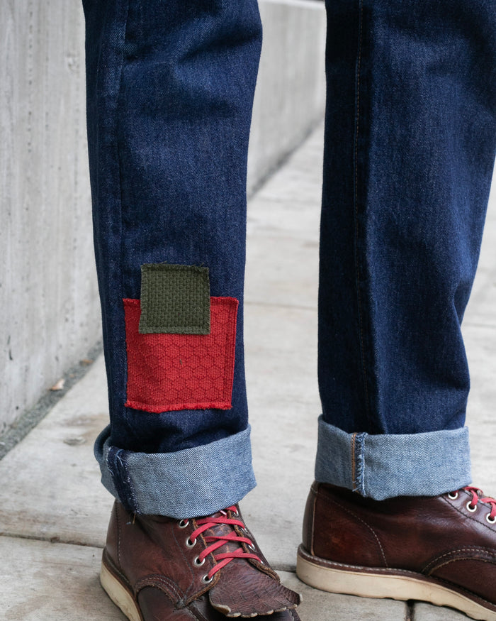 Kiriko Custom Patched Denim Jeans, Levi's Brand, 12