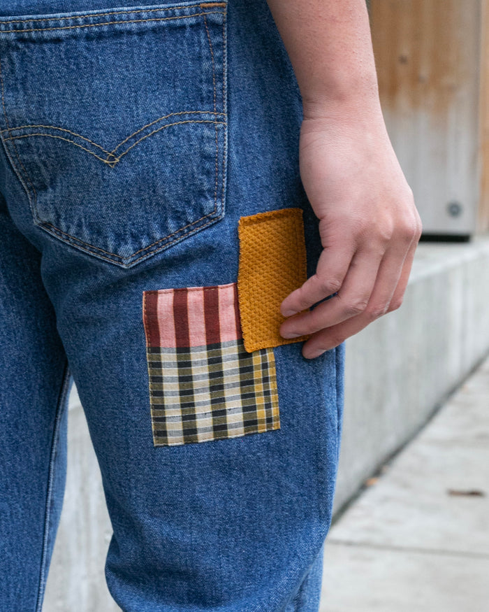 Kiriko Custom Patched Denim Jeans, Levi's Brand, 13