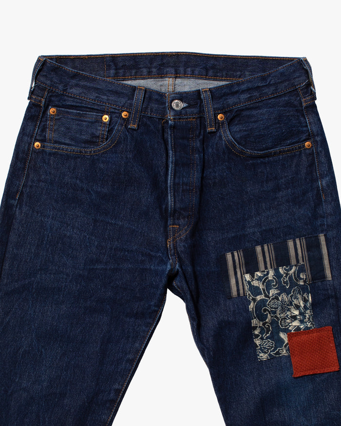 Kiriko Custom Patched Denim Jeans, Levi's Brand, 13