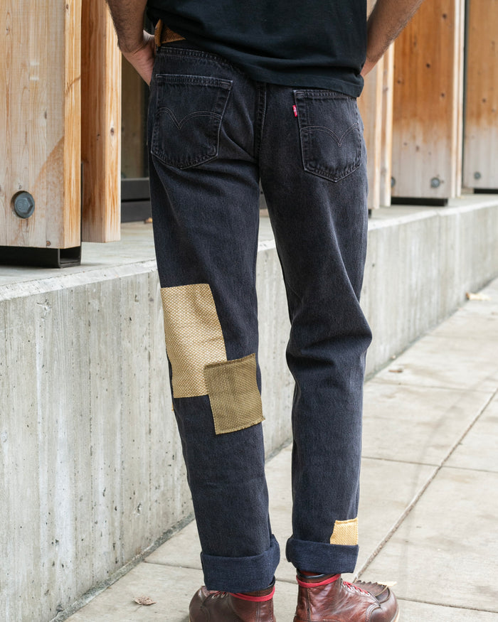 Kiriko Custom Patched Denim Jeans, Levi's Brand, 14