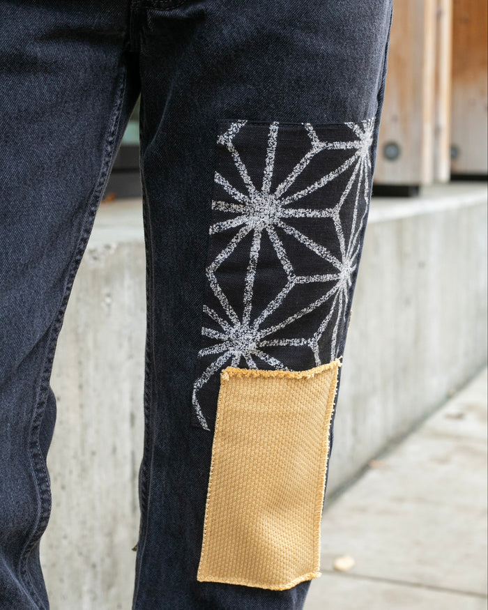 Kiriko Custom Patched Denim Jeans, Levi's Brand, 14