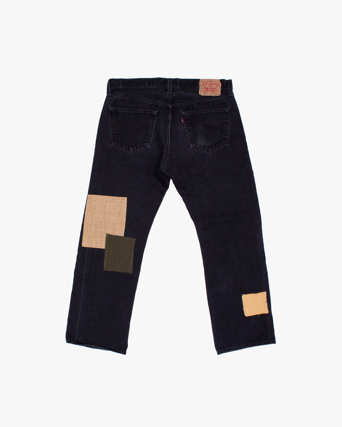 Kiriko Custom Patched Denim Jeans, Levi's Brand, 14