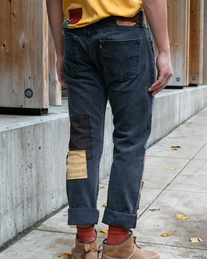 Kiriko Custom Patched Denim Jeans, Levi's Brand, 15