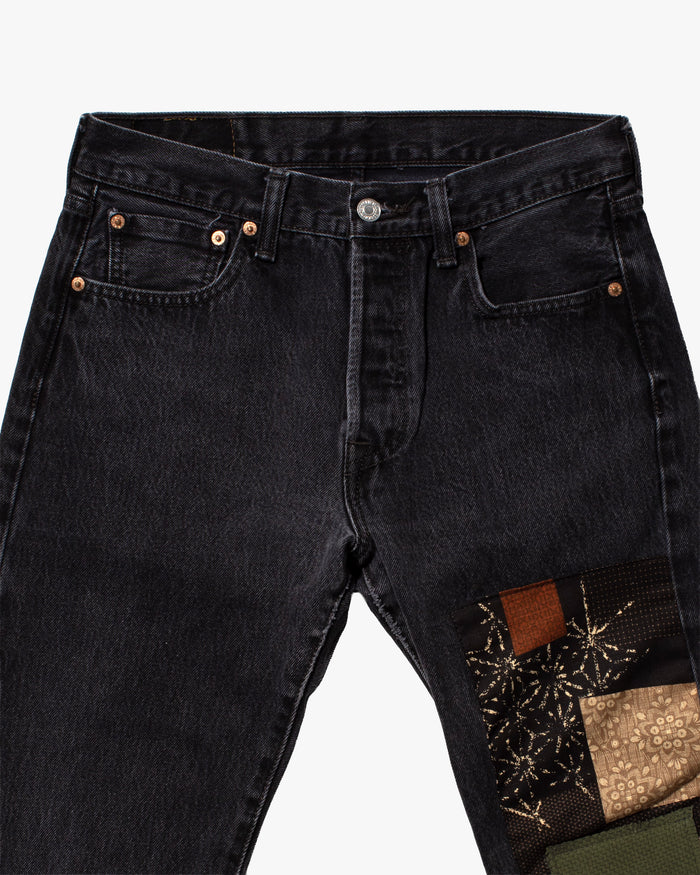 Kiriko Custom Patched Denim Jeans, Levi's Brand, 15