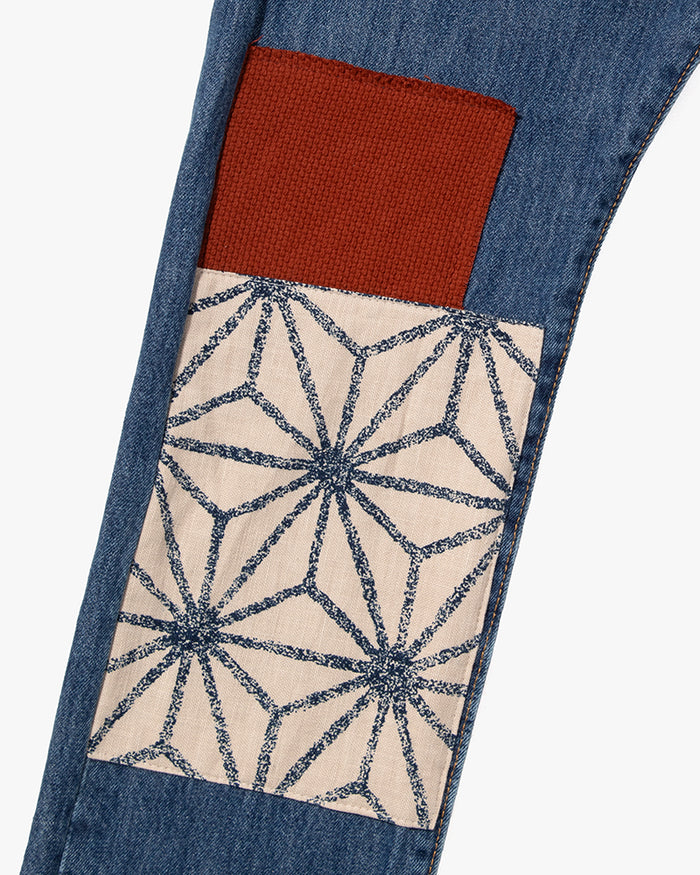 Kiriko Custom Patched Denim Jeans, Levi's Brand, 9