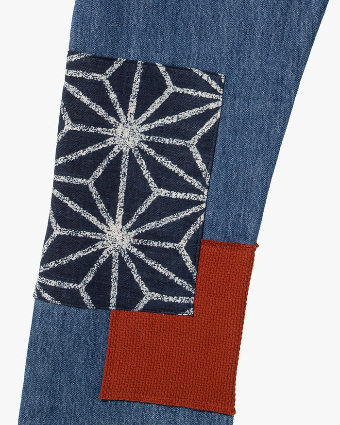 Kiriko Custom Patched Denim Jeans, Levi's Brand, 9