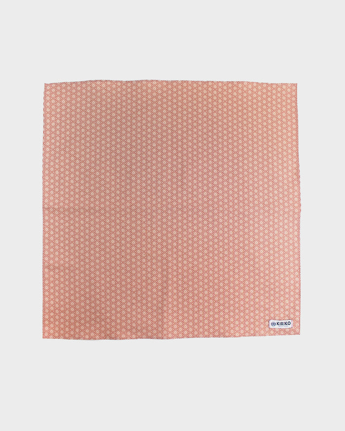 Kiriko Original Bandana, Classic, Coral Pink Asanoha