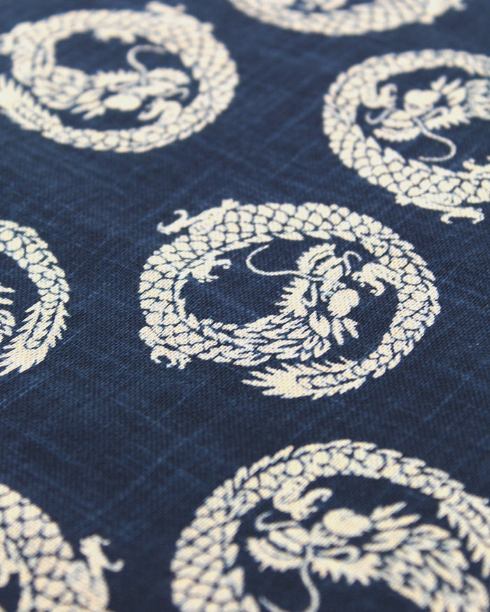 Kiriko Original Bandana, Classic, Indigo Circular Dragon