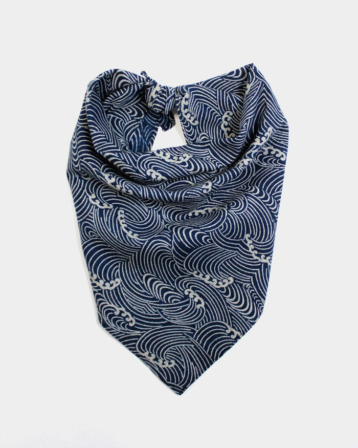 Kiriko Original Bandana, Classic, Indigo Nami