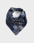 Indigo patchwork bandana by Kiriko Made